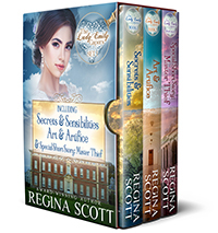 Cover for Dangerous Dalliances: The Lady Emily Capers, Set One, a set of Regency romp historical mysteries by historical romance author Regina Scott
