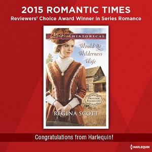 RT Book Reviews award for Would-Be Wilderness Wife by Regina Scott