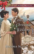 Cover for A Convenient Christmas Wedding, book 5 in the Frontier Bachelors series by historical romance author Regina Scott